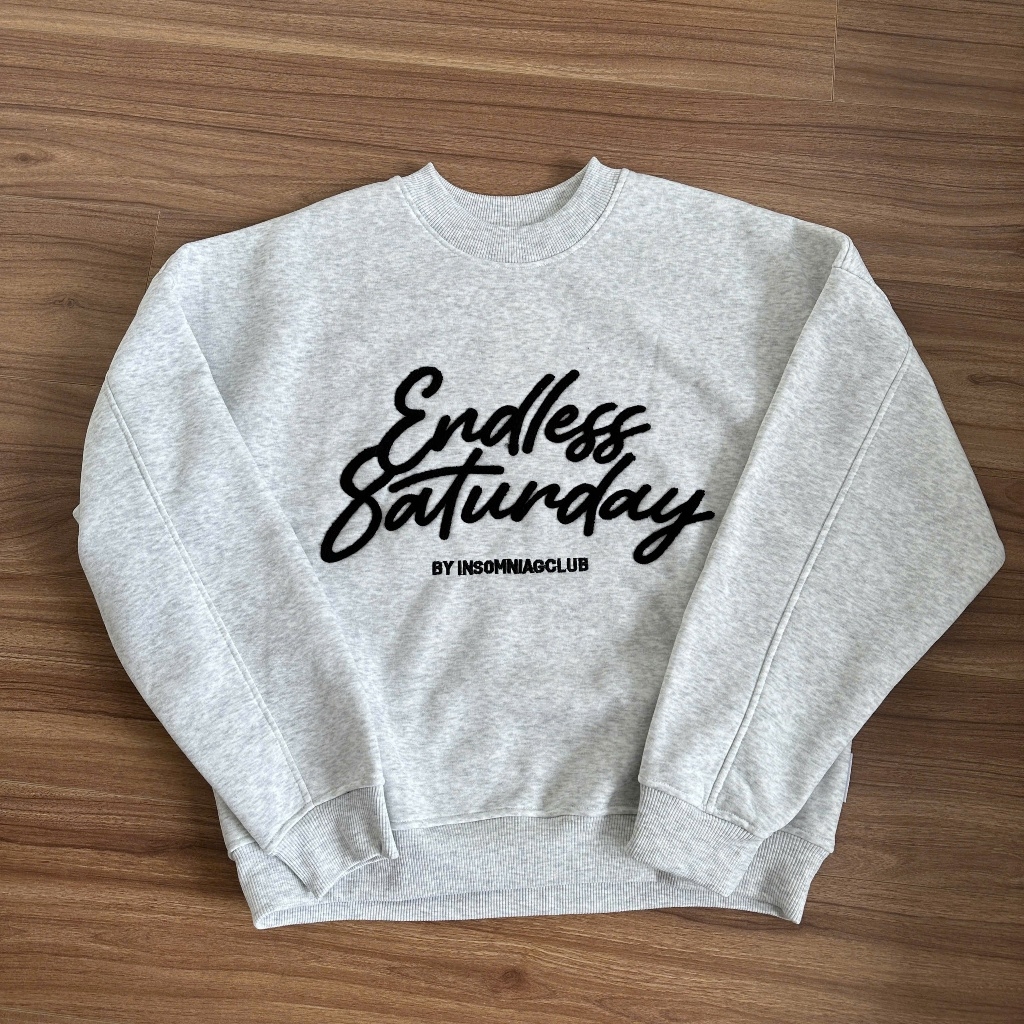 Áo Nỉ Sweater Thêu Xù Endless Saturday INSOMNIA Form Boxy Chất Nỉ Bông Nam Nữ Unisex - HD007