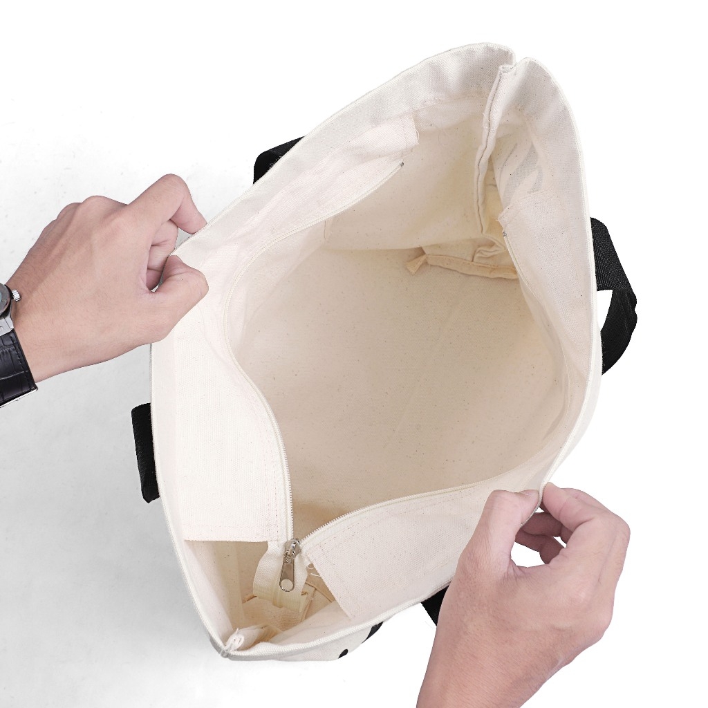 Túi Tote Daily Vải Bố Canvas INSOMNIA Form To Có Khóa Kéo