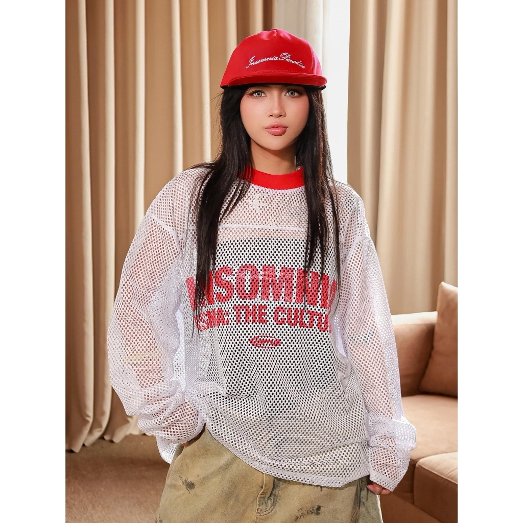 Áo Lưới Big Boxy Dài Tay INSOMNIA Local Brand - TS053