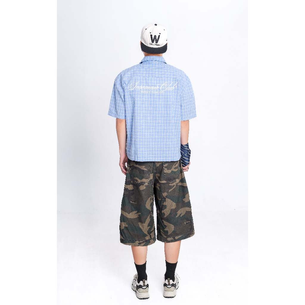Áo Sơ Mi Caro Thêu Form Boxy Nam Nữ Unisex INSOMNIA - TS056