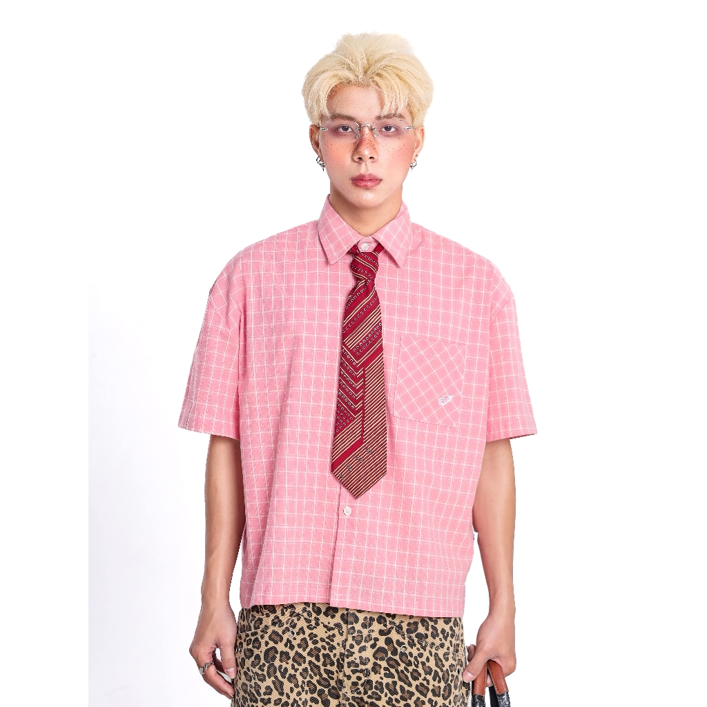 Áo Sơ Mi Caro Thêu Form Boxy Nam Nữ Unisex INSOMNIA - TS056