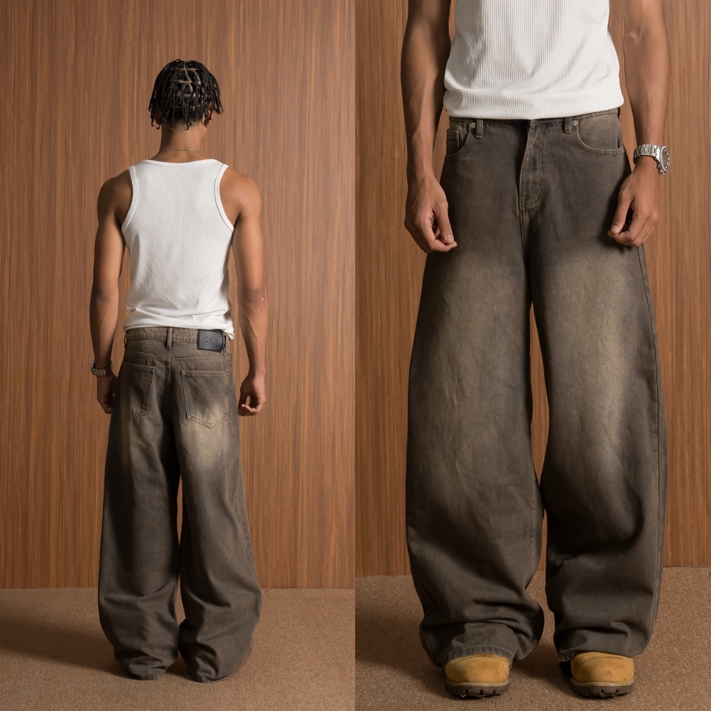 Quần Jean Wash INSOMNIA Ống Suông Rộng Unisex - PS020