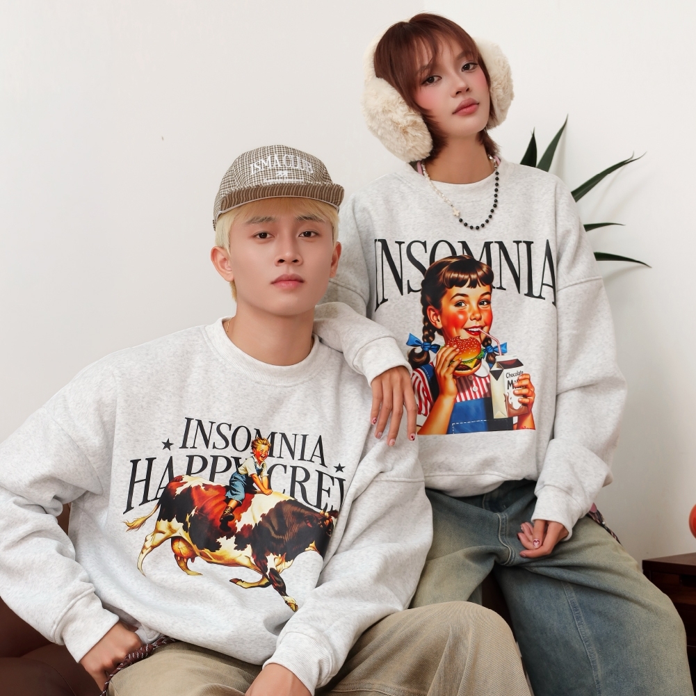[NEW COLLECTION] Áo Nỉ Bông Sweater Holidays Form Boxy Unisex - HD013