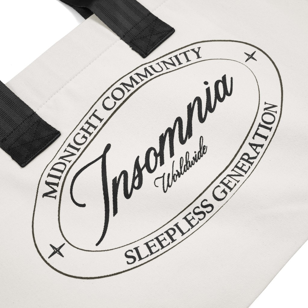 [NEW COLLECTION] Túi Tote Daily Vải Bố Canvas INSOMNIA Worldwide Form To Có Khóa Kéo - PK008