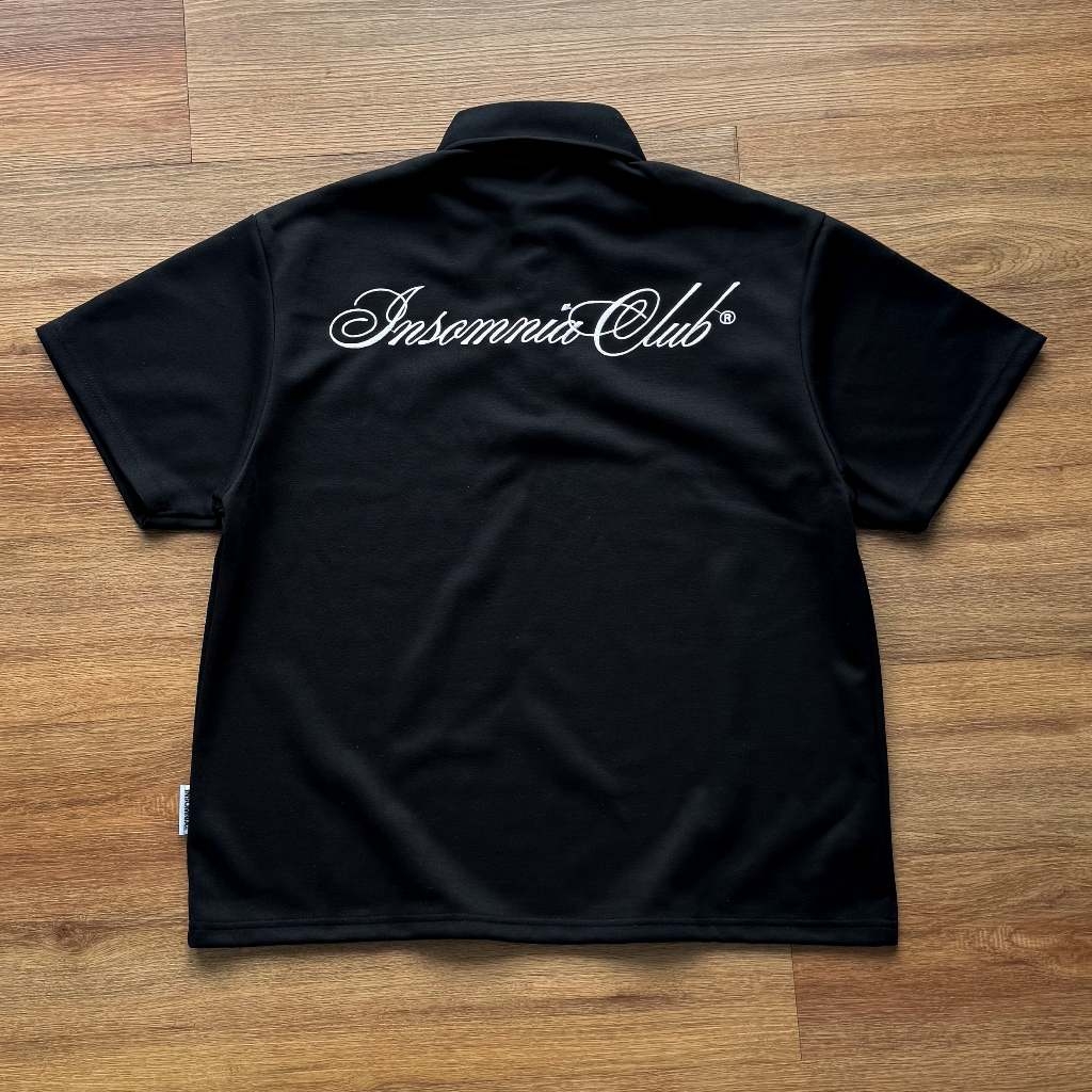[NEW ARRIVAL] Áo Polo Boxy Nỉ 2 Da Thêu INSOMNIA CLUB Chống Nhăn, Không Xù Lông - TS063