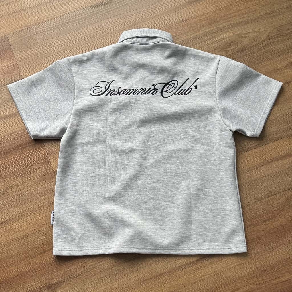 [NEW ARRIVAL] Áo Polo Boxy Nỉ 2 Da Thêu INSOMNIA CLUB Chống Nhăn, Không Xù Lông - TS063