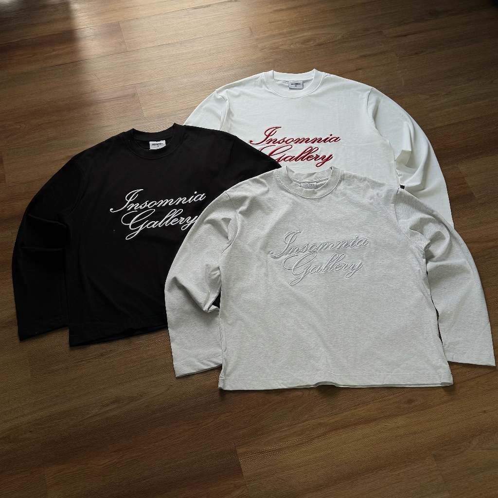 [NEW ARRIVAL] Áo Thun Tay Dài Long Sleeve Thêu 3D INSOMNIA Gallery Form Boxy - TS064