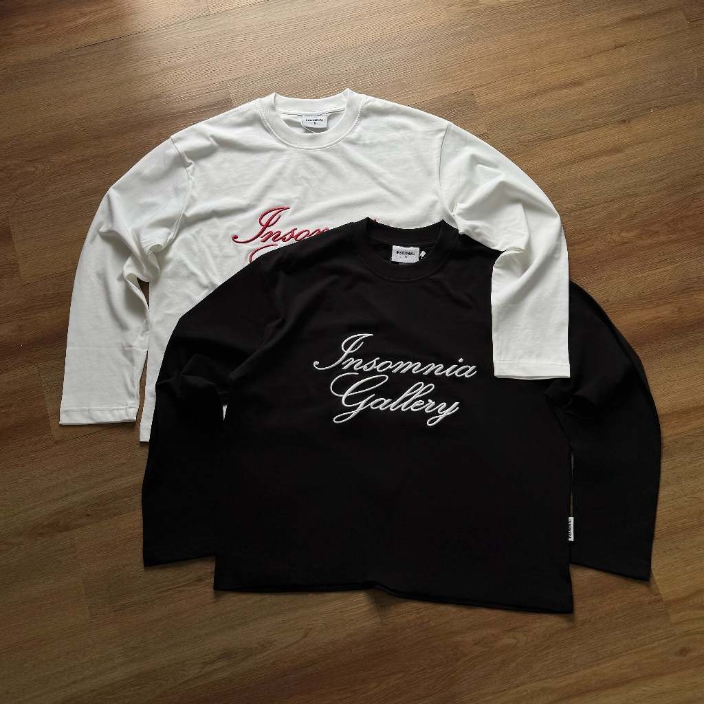 [NEW ARRIVAL] Áo Thun Tay Dài Long Sleeve Thêu 3D INSOMNIA Gallery Form Boxy - TS064