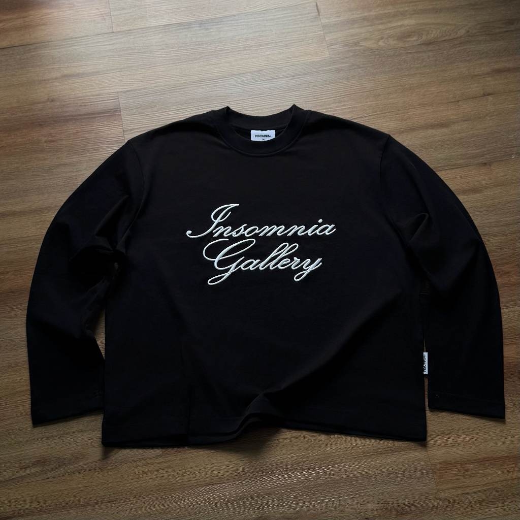 [NEW ARRIVAL] Áo Thun Tay Dài Long Sleeve Thêu 3D INSOMNIA Gallery Form Boxy - TS064
