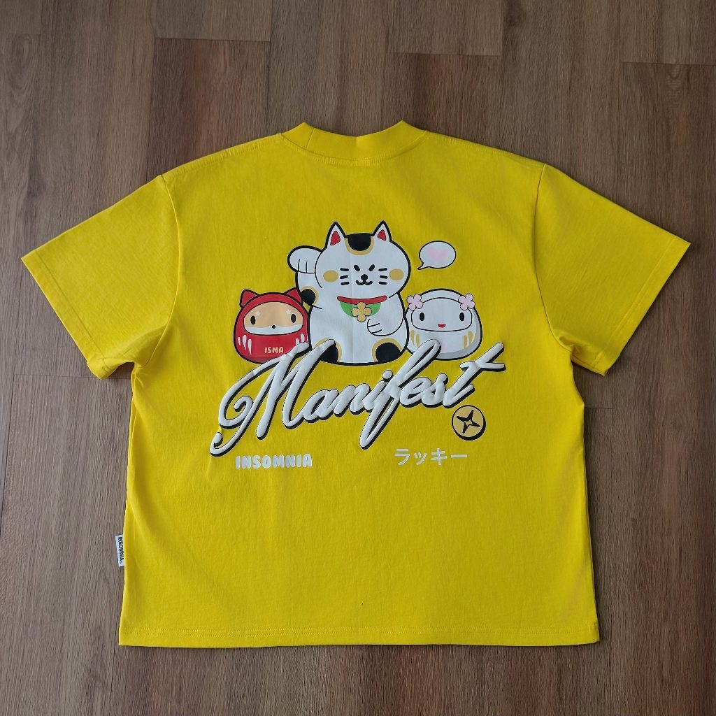 [NEW ARRIVAL] Áo Thun Boxy In Phồng Lucky Cat Manifest INSOMNIA CLUB 250Gsm Cotton - TS067