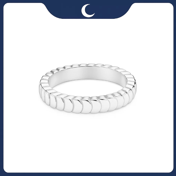 Nhẫn bạc 925 unisex vảy tiên cá Luna Jewelry
