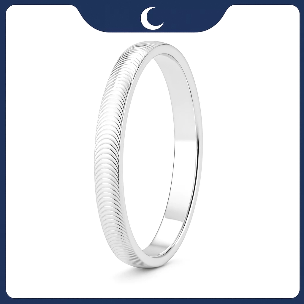Nhẫn bạc 925 Luna Jewelry unisex hiệu ứng mắt mèo 3mm