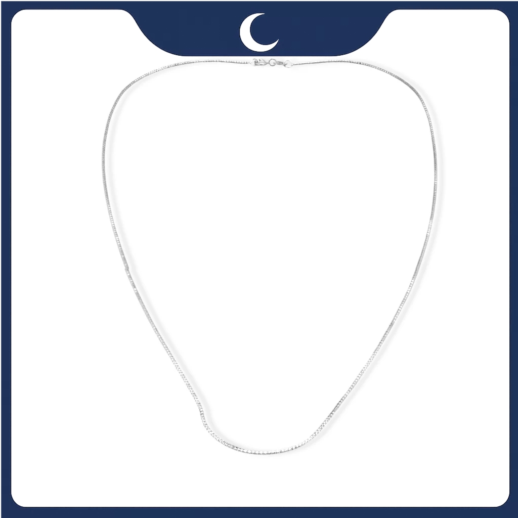 Dây chuyền bạc 925 sợi mảnh khắc máy Luna Jewelry
