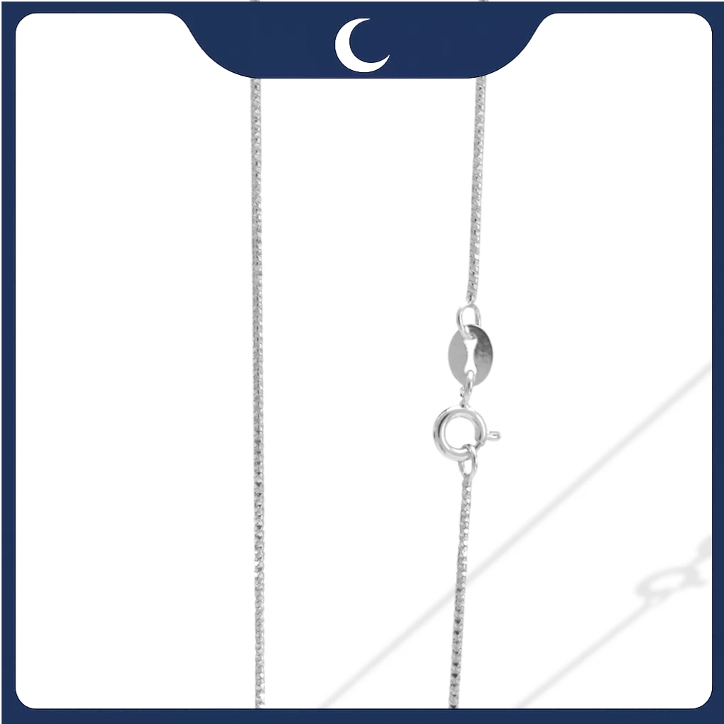 Dây chuyền bạc 925 sợi mảnh khắc máy Luna Jewelry