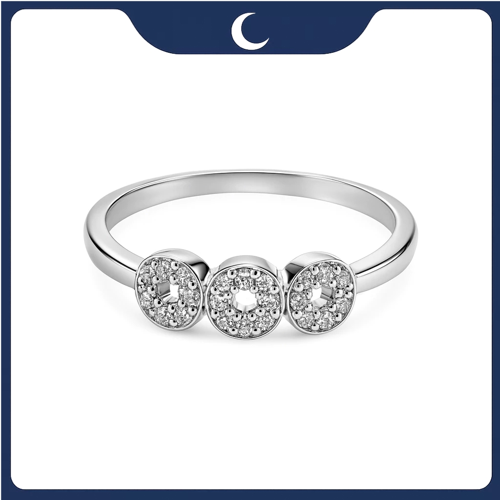 Nhẫn bạc 925 Ba Đồng Tiền Phong Thuỷ Luna Jewelry