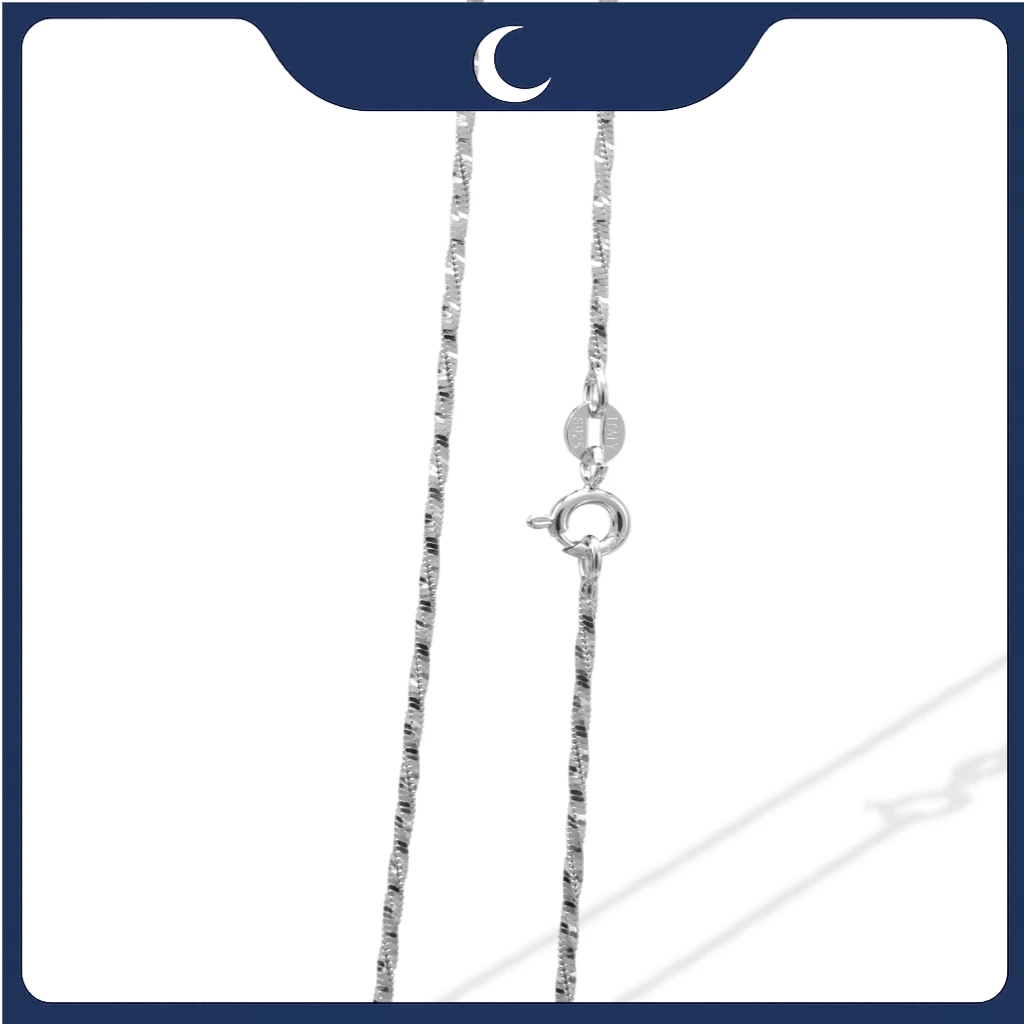Dây chuyền bạc 925 sợi xoắn vuông Luna Jewelry