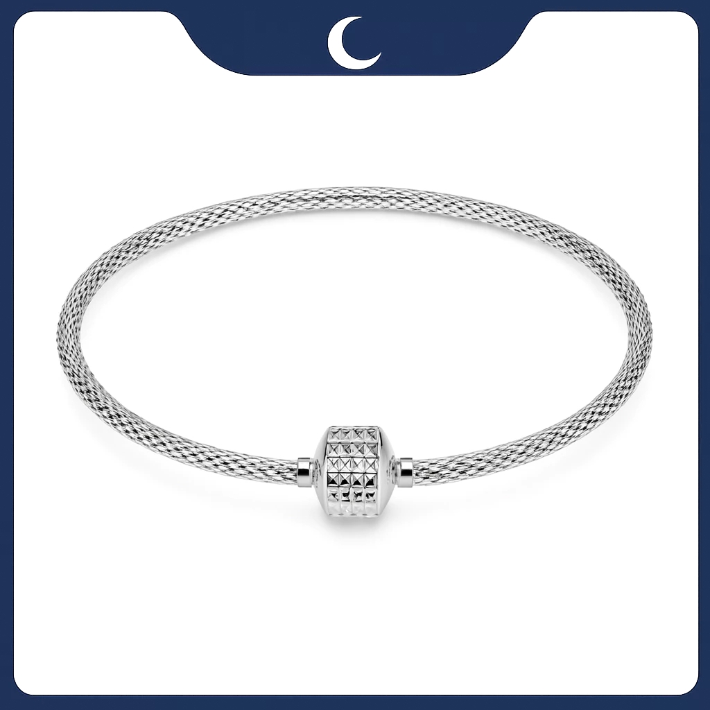 Vòng tay charm bạc 925 cơ bản Luna Jewelry