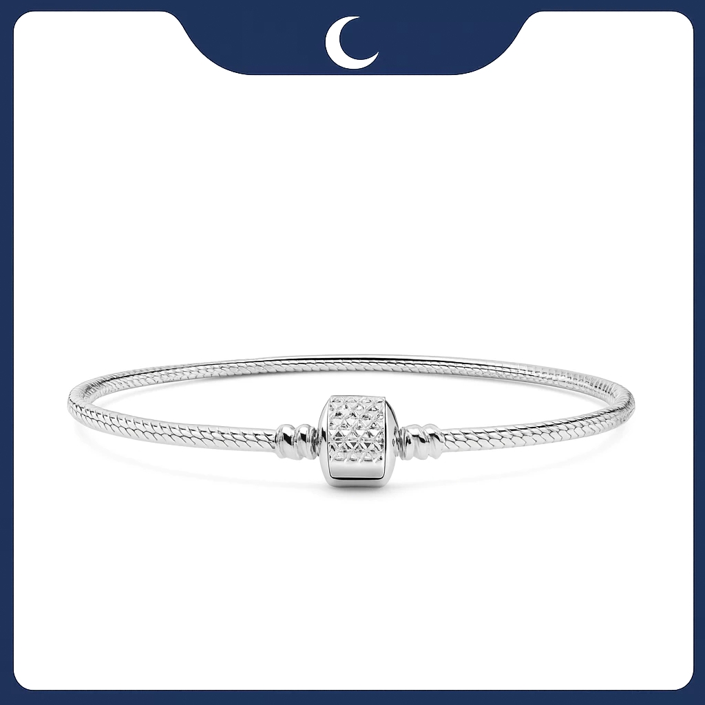 Vòng tay charm bạc 925 cơ bản Luna Jewelry