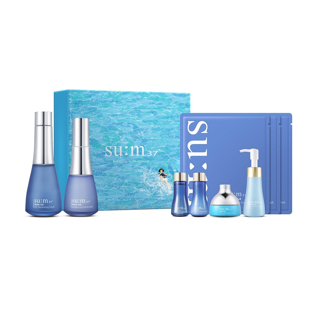 Bộ cấp nước dưỡng da căng mướt chuyên sâu Su:m37 Water-full 2PCS Sepcial set