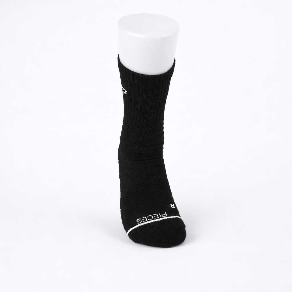 Tất Thể Thao, Bóng Rổ, Bóng Đá, Pickle Ball  - Prime Performance Socks - Common Pieces SS25 - Đen