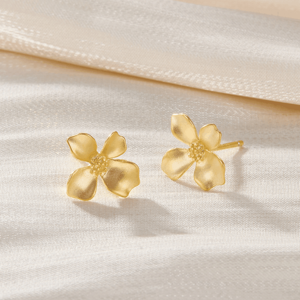 Ochna Blossom Stud Earrings | Khuyên Tai Sterling Silver 925 Phủ Bạch Kim/Vàng 18K