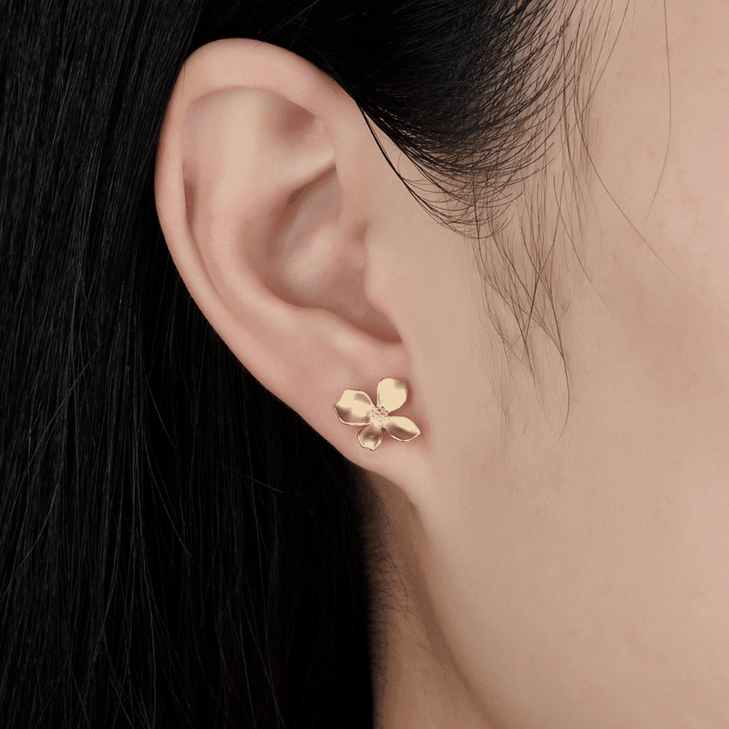 Ochna Blossom Stud Earrings | Khuyên Tai Sterling Silver 925 Phủ Bạch Kim/Vàng 18K