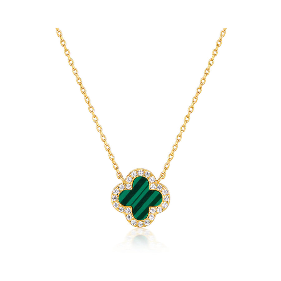 Mystic Clover Necklace | Dây Chuyền Sterling Silver 925 Phủ Bạch Kim