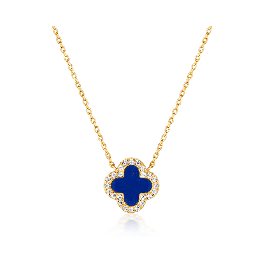 Mystic Clover Necklace | Dây Chuyền Sterling Silver 925 Phủ Bạch Kim
