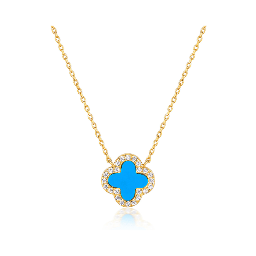 Mystic Clover Necklace | Dây Chuyền Sterling Silver 925 Phủ Bạch Kim