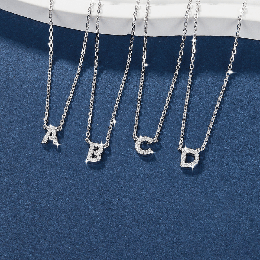 Initial Necklace | Dây Chuyền Sterling Silver 925 Phủ Bạch Kim