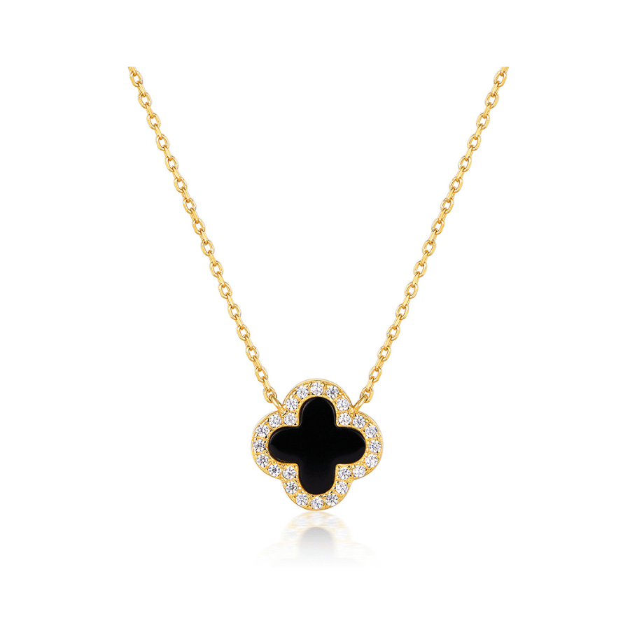 Mystic Clover Necklace | Dây Chuyền Sterling Silver 925 Phủ Bạch Kim