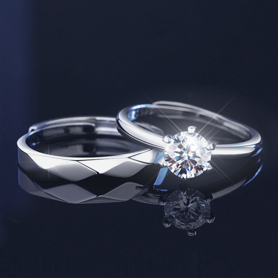Classic Men's Solitaire Ring | Nhẫn Nam Sterling Silver 925 Phủ Bạch Kim