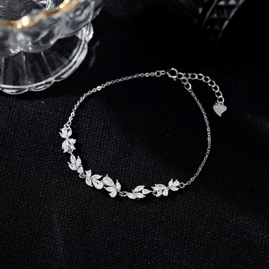 Wisteria Floral Bracelet | Vòng Tay Sterling Silver 925 Phủ Bạch Kim