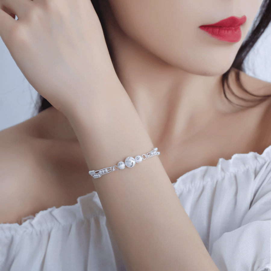 Harmony Beads Bracelet | Vòng Tay Sterling Silver 925 Phủ Bạch Kim