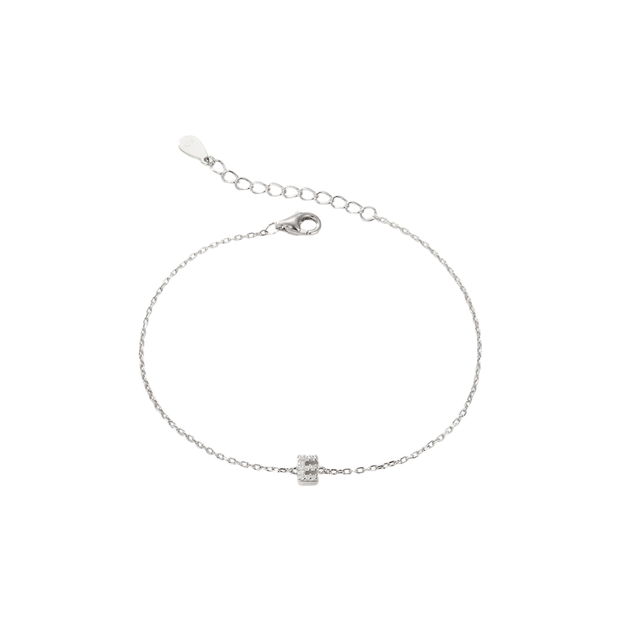 Initial Bracelet | Vòng Tay Sterling Silver 925 Phủ Bạch Kim