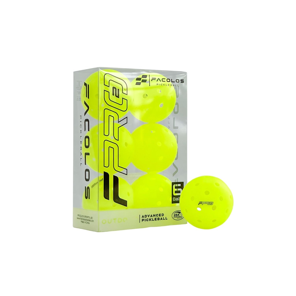 Bóng Pickleball F- Pro Performance Gen2, màu vàng ne-on, 40 lỗ, nhãn hiệu Facolos