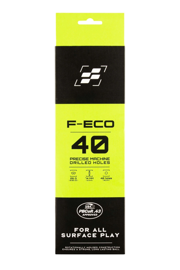 Bóng Pickleball F- Eco, 40 lỗ, nhãn hiệu Facolos