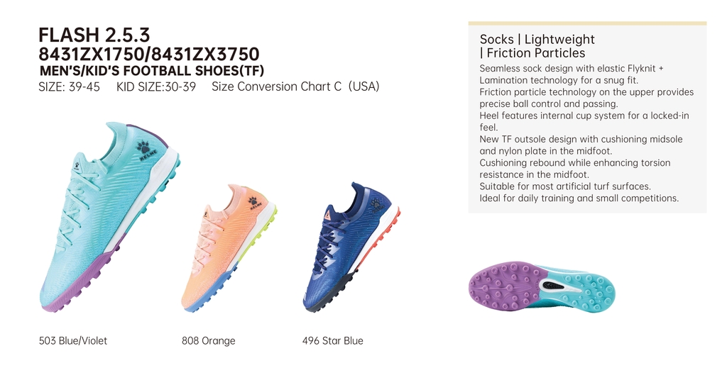 GIÀY BÓNG ĐÁ NAM KELME - MÃ 8431ZX1750