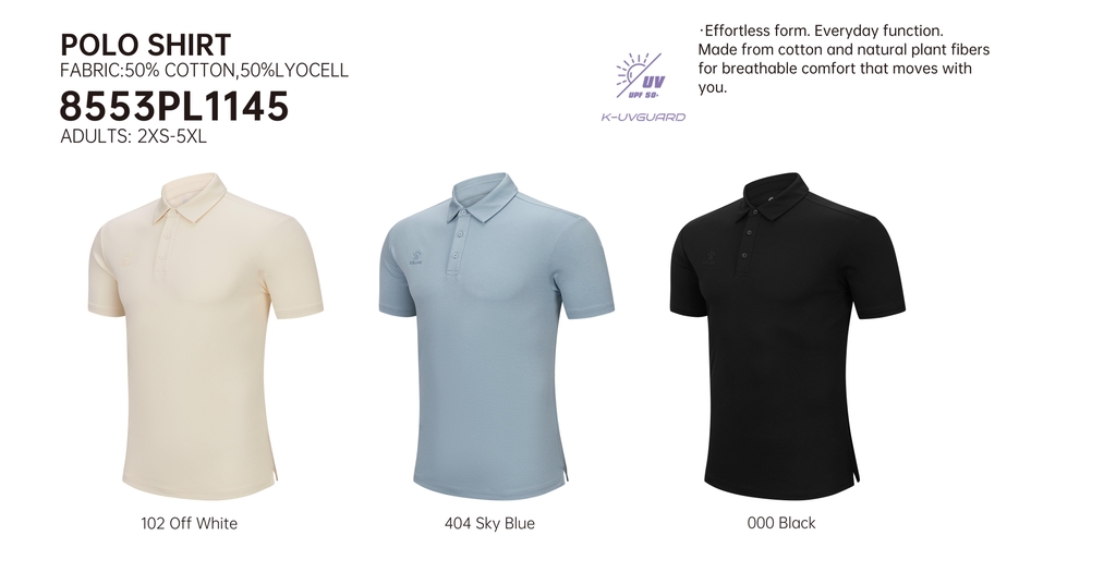 ÁO POLO NAM KELME - MÃ 8553PL1145
