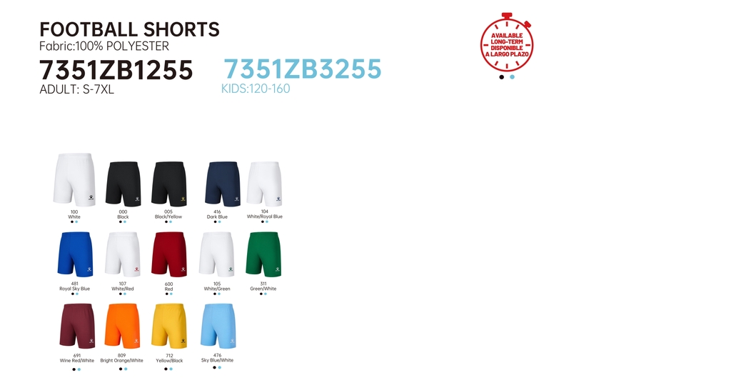 QUẦN ĐÙI BÓNG ĐÁ KELME - MÃ 7351ZB1255