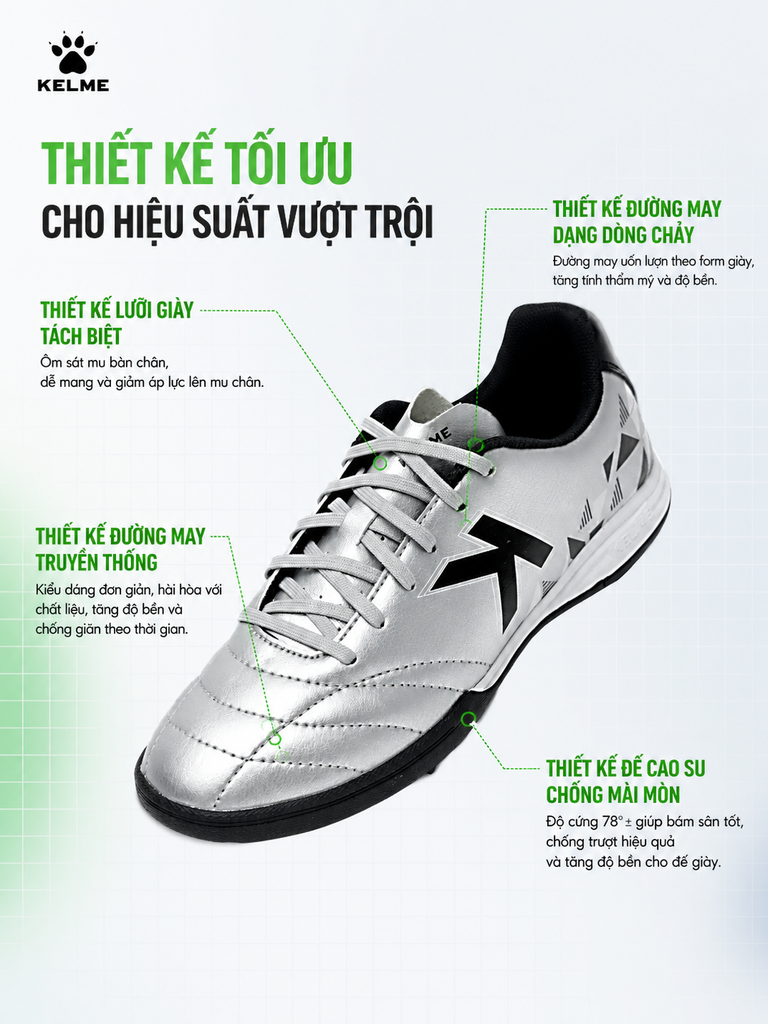 GIÀY ĐÁ BÓNG KELME STARTRAIL TF - 8531ZX1389