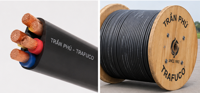 Cuộn cáp điện Trần Phú dùng cho công trình công nghiệp quy mô lớn