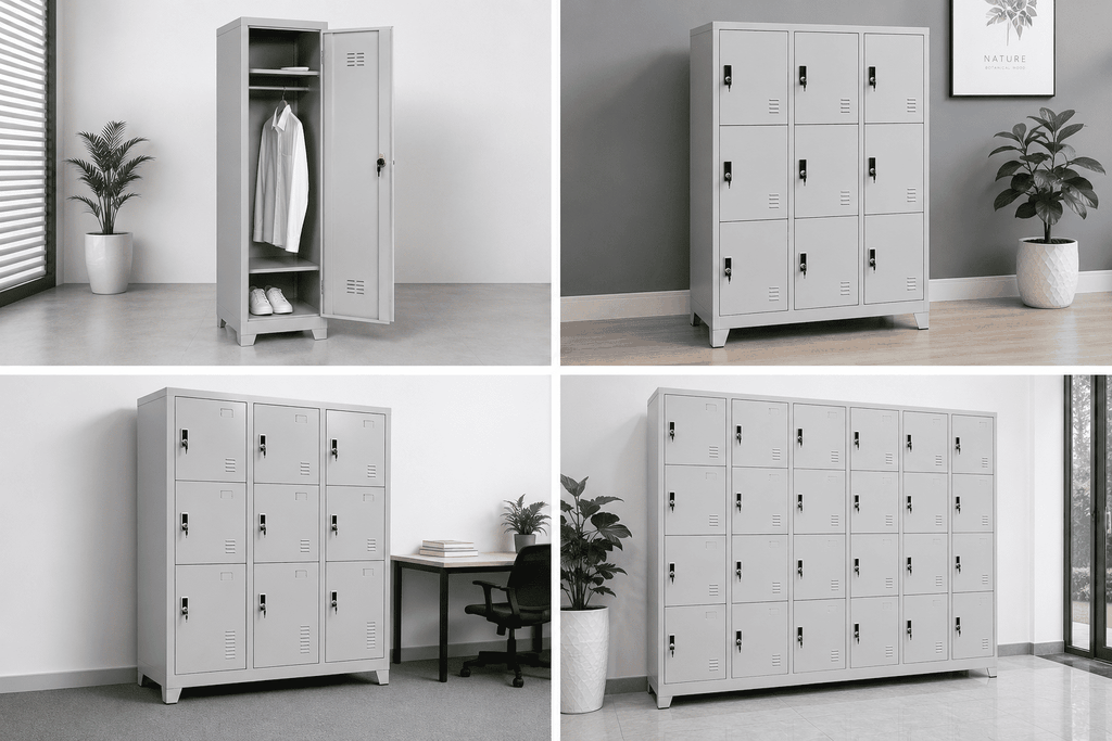 Tủ sắt locker nhiều ngăn chính hãng dùng cho văn phòng nhà máy trường học và phòng gym