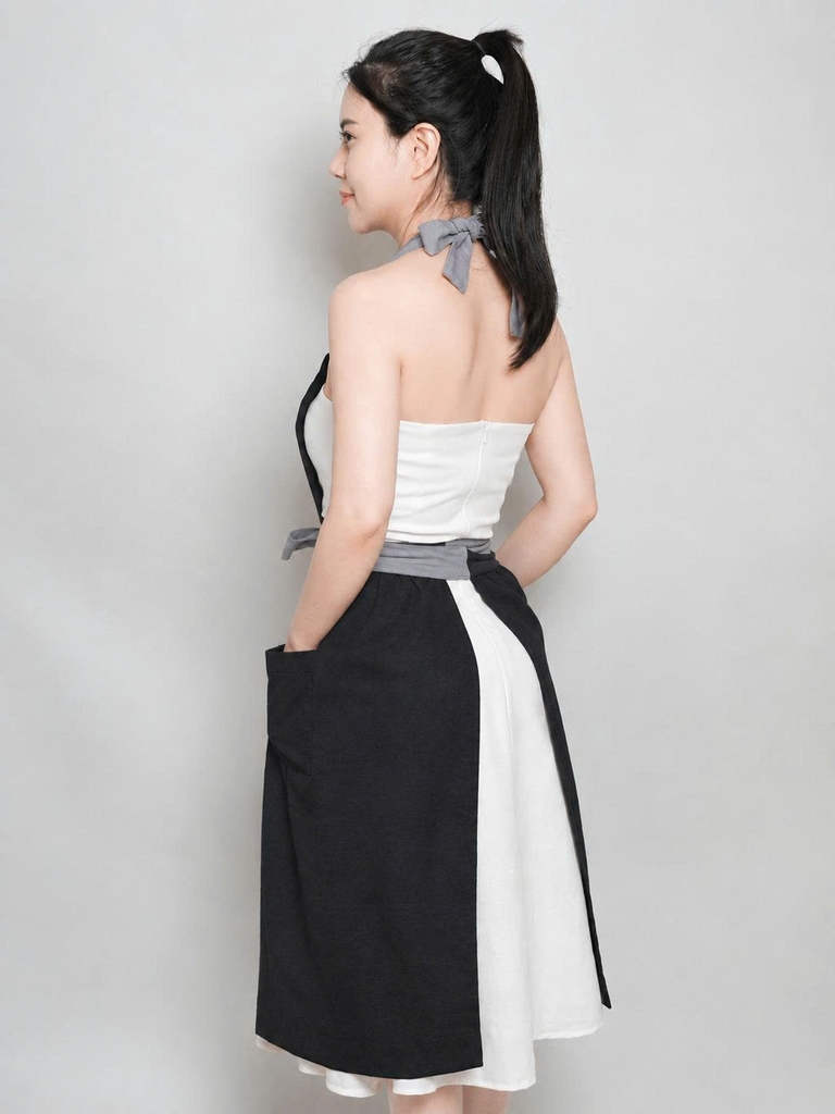 TẠP DỀ DÀI ĐEN TÍM THAN THÊU HOA