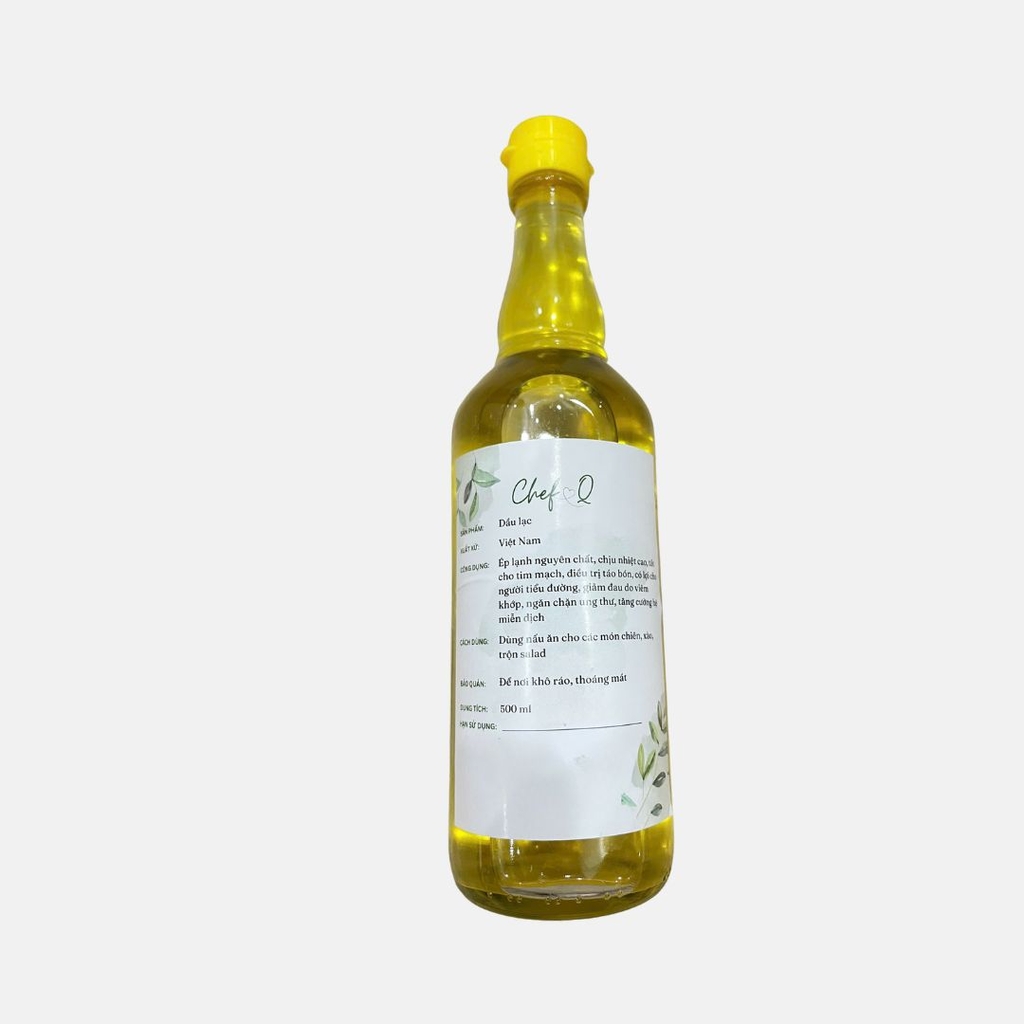 Dầu lạc nguyên chất ép thủ công chai 500ml