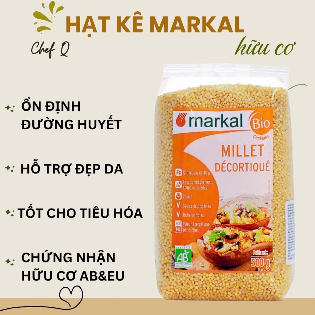 Hạt Kê Hữu Cơ Markal 500g – Ăn Dặm, Ăn Chay, Làm Sữa, Nấu Cháo