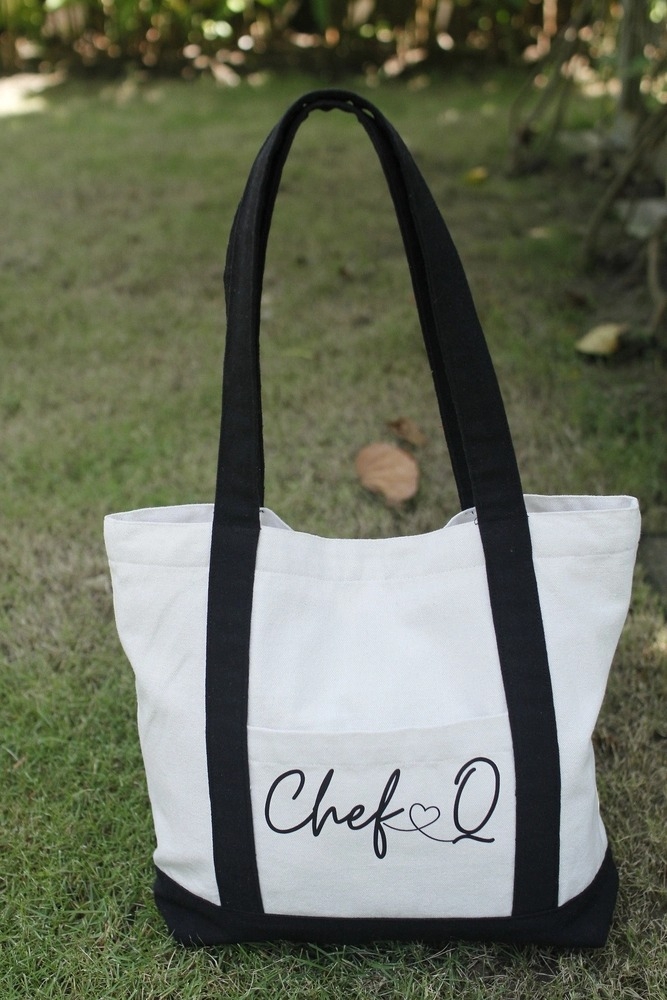 Túi Tote Vải Canvas Màu Be - Quai Đen – Đựng Laptop, Sách Vở Đi Học, Đi Làm, Đi Chơi