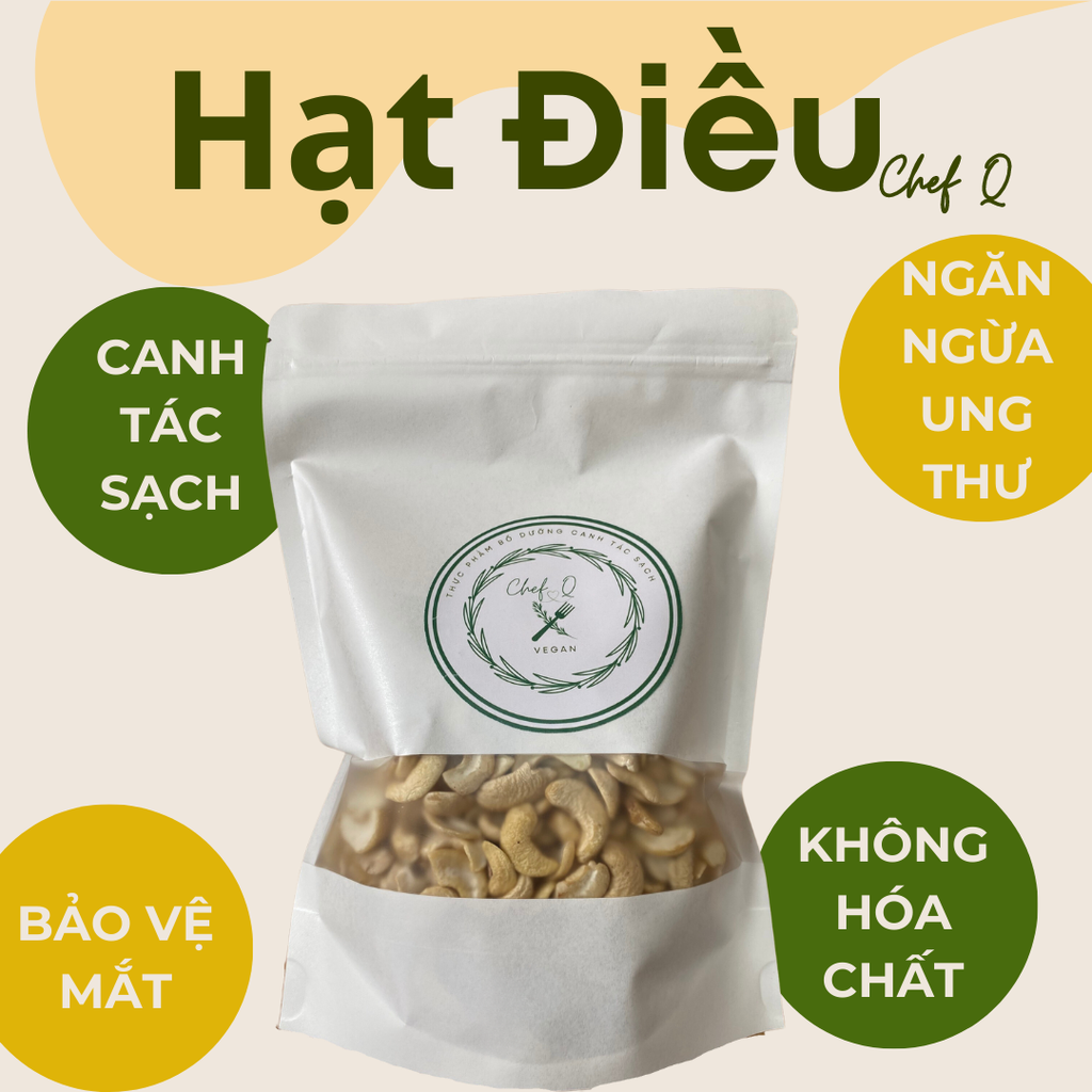 Hạt điều tươi làm sữa hạt, canh tác sạch, chất lượng cao