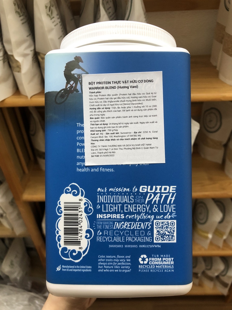 Bột protein thực vật hữu cơ Sunwarrior
