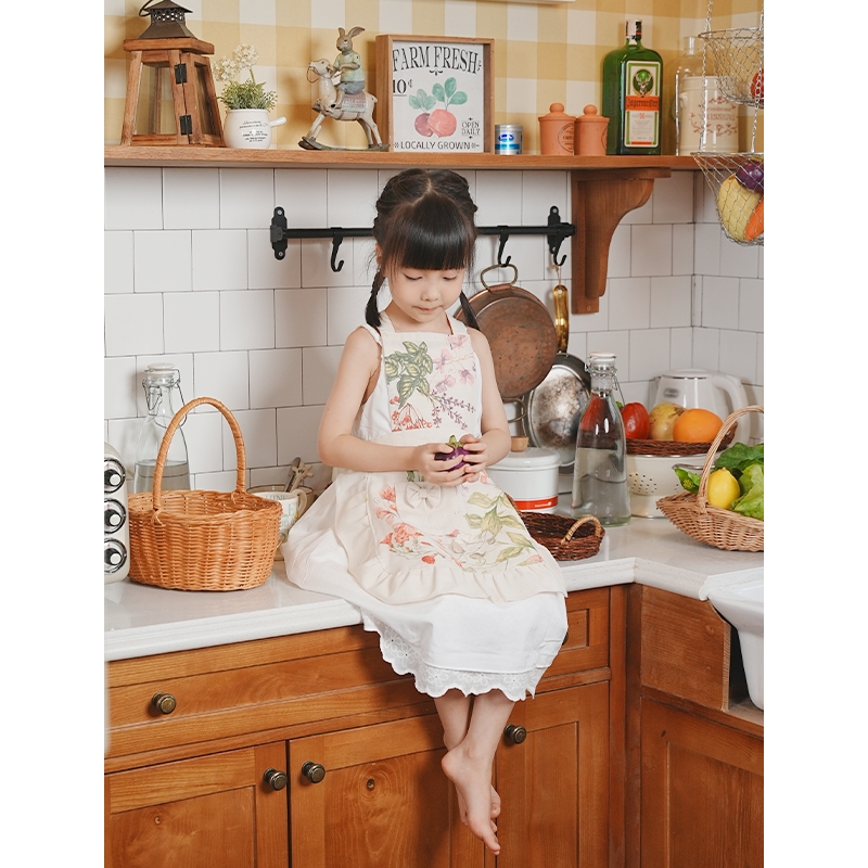 Tạp Dề Hoa  – Tạp Dề Thời Trang Cao Cấp – Dành Cho Mẹ Và Bé - Họa Tiết Chuồn Chuồn/ Hoa Ly/ Vườn Hoa - Set UYỂN